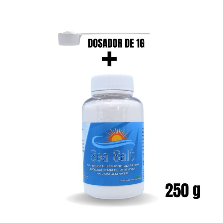 Sal Para Lavagem Nasal 250 g Sem Iodo Com Colher D