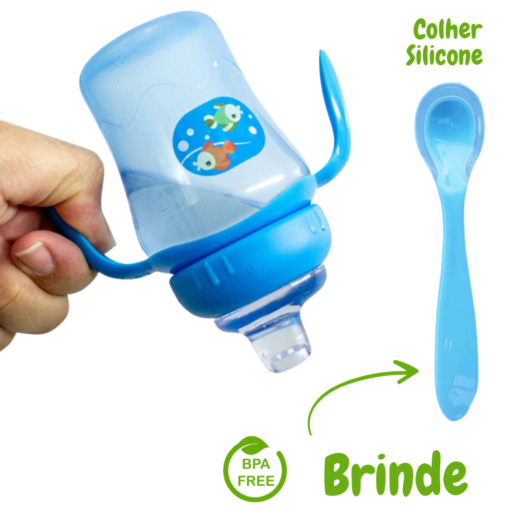 Copo De Transição Com Alça Antivazamento Bico Silicone