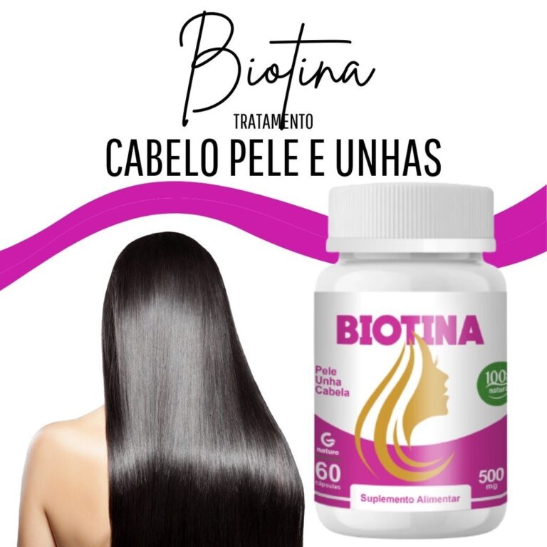 Biotina 60 cáps 500mg  Envio Imediato