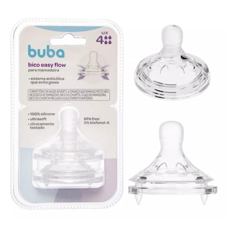 2UN BICO PARA MAMADEIRA EASY FLOW BUBA +6m