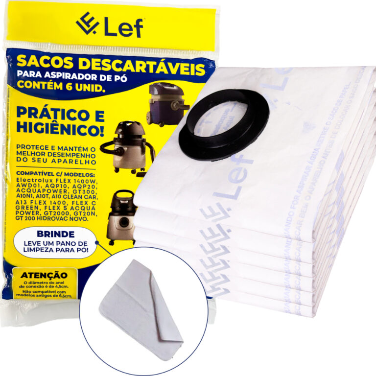 6 Sacos Para Aspirador Pó Electrolux Flex1400 Awd