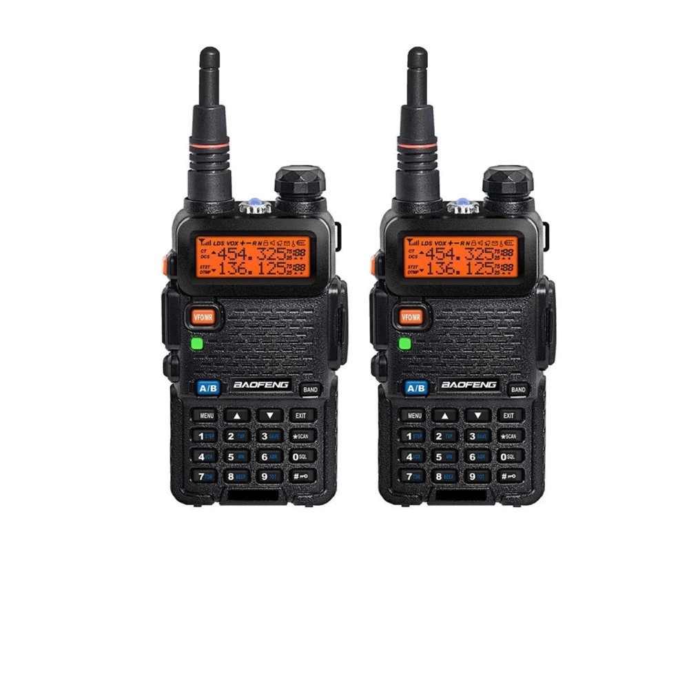 Rádio Comunicador Walkie-Talkie Profissional Dual Band Uhf Vhf HT Baofeng Uv-5r HT Fm Fone Cherry