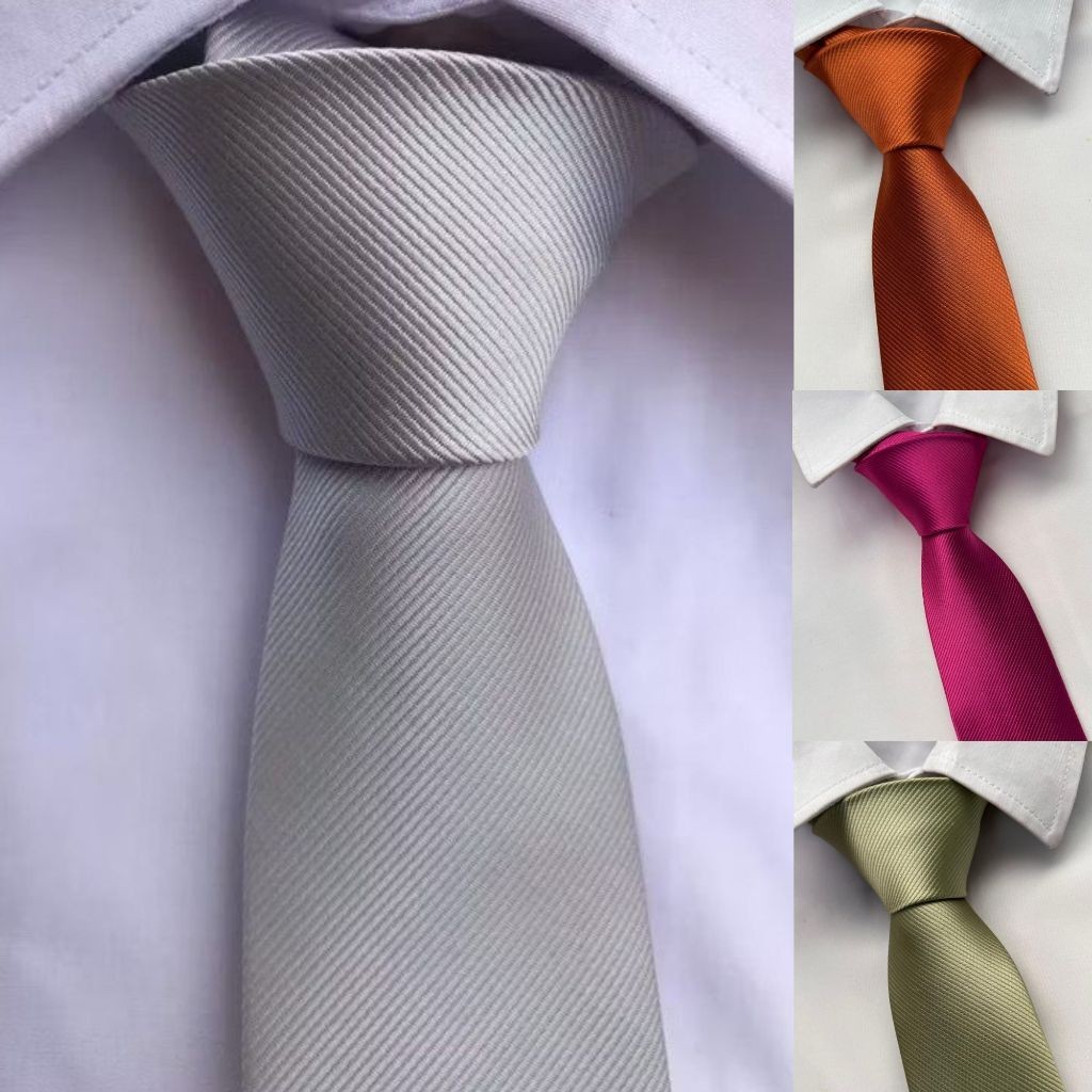 Gravata Masculina Varias Cores Slim e Semi Slim Riscadinha e Quadriculada Premium