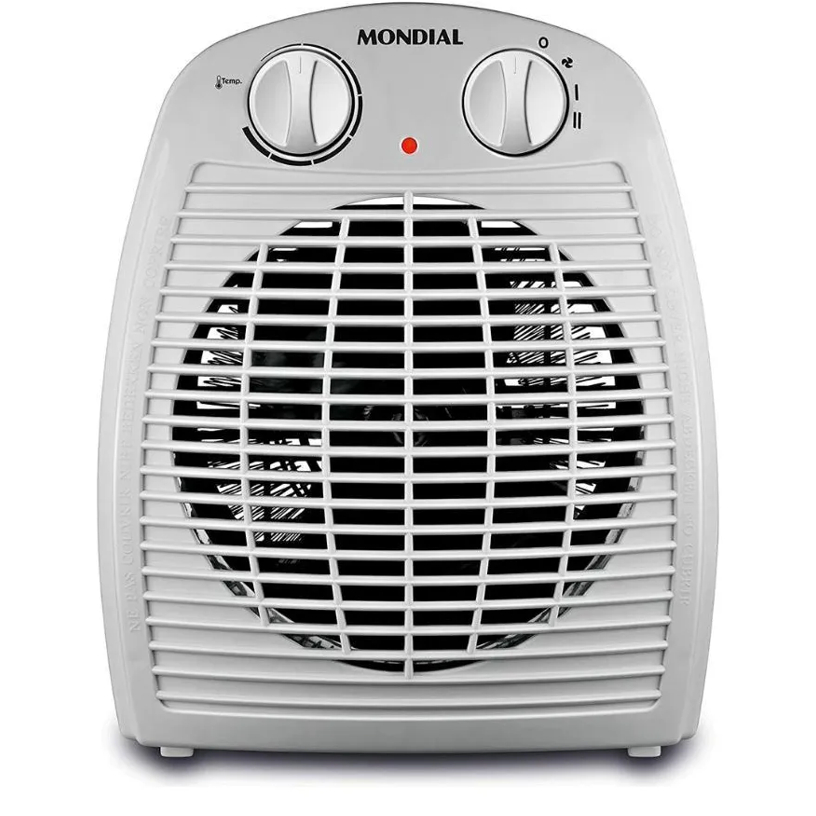 Aquecedor de Ar 110 Volts A-08 3 Em 1 Com 2 Níveis De Aquecimento e Função Circular Cor Cinza Mondia