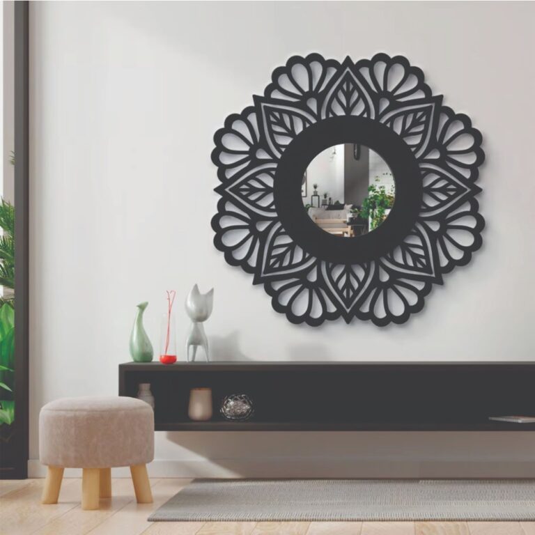 Espelho Mandala Florada modelo 2 MDF Decorativo em
