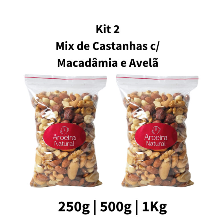 KIT 2 Mix de Castanhas Premium – Com Macadâ