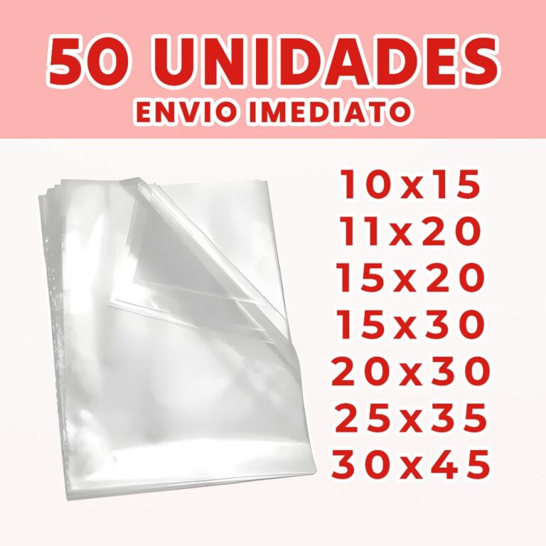 Saco Plástico PP Transparente Incolor Brilhante E