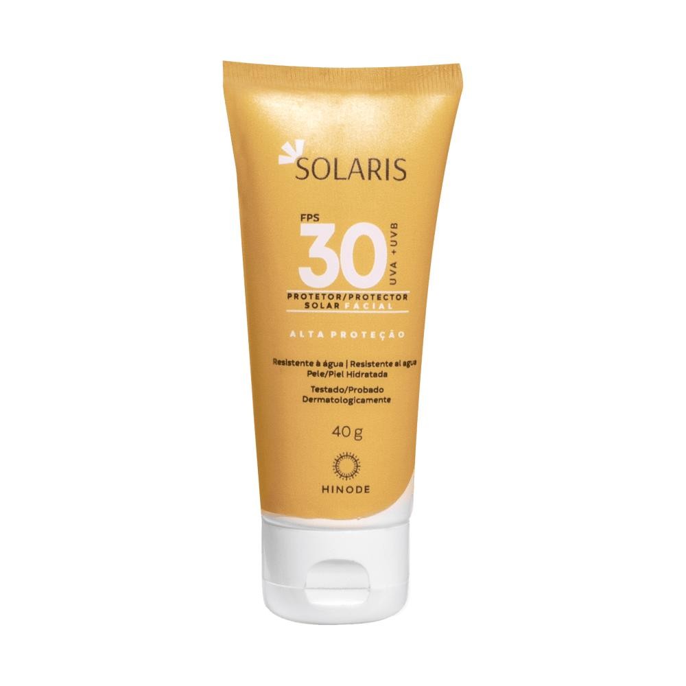 Protetor Solar Facial Solaris UVA e UVB FPS 30 40g Hinode