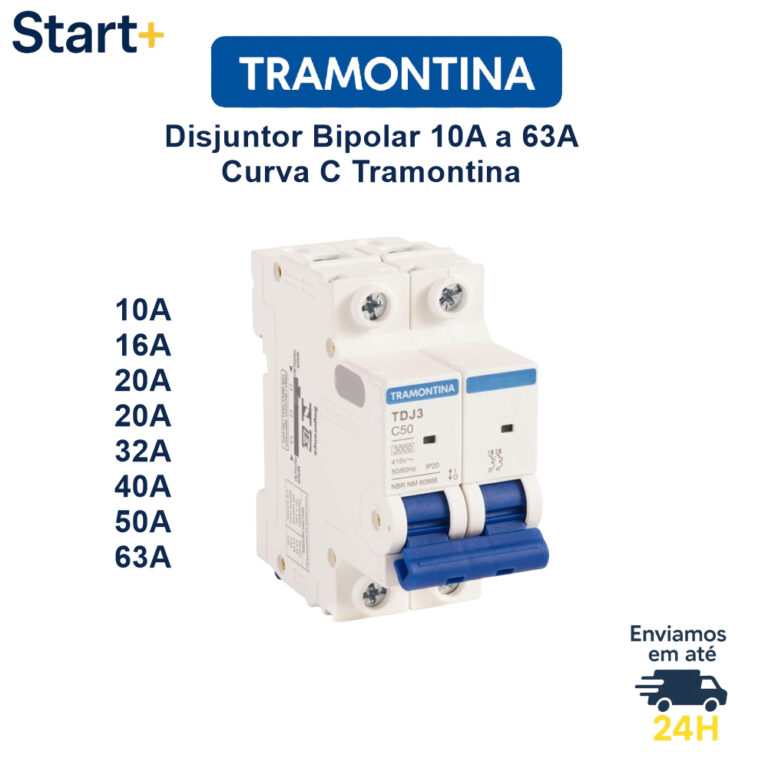 Disjuntor Tramontina Unipolar Bipolar Tripolar DIN