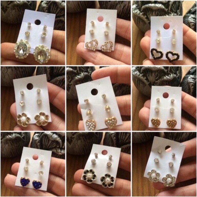 kit 48 pares Brincos Bijuteria -16 CARTELAS 3 Pare