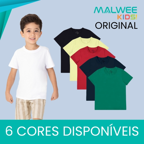 Camiseta Infantil Menino Basica Verão Manga Curta