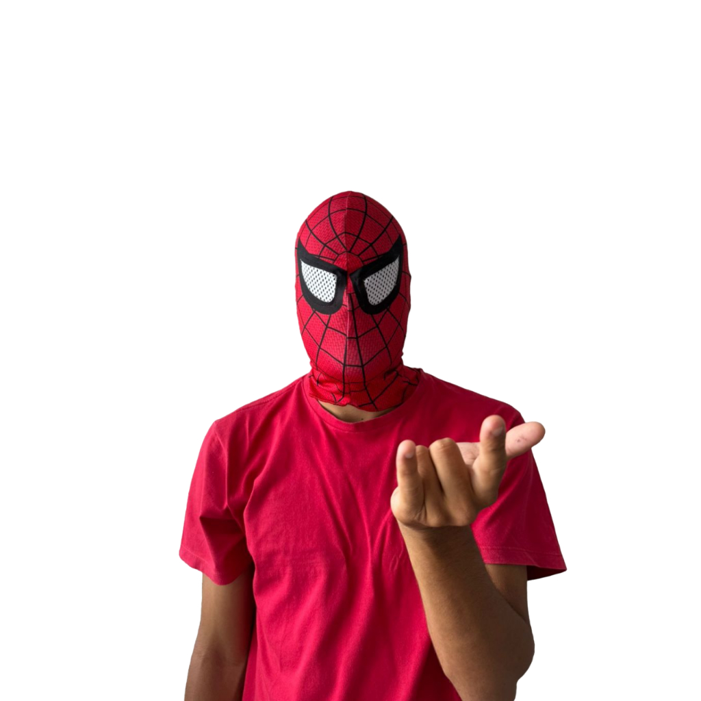 Mascara Homem Aranha Pano Olhos Flexível