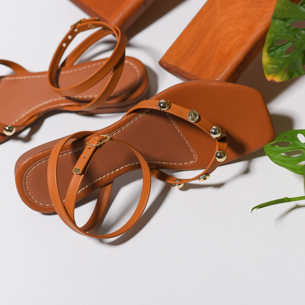 Rasteira Feminina Chinelo Sandália Rasteirinha Com Traseiro Casual Estilo Boho Lançamento Dia a Dia