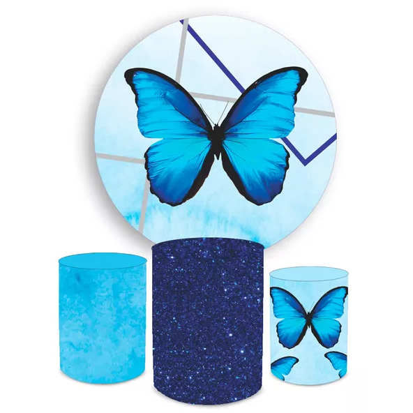 Kit Decorativo Painel Redondo C/ Elástico + Trio 