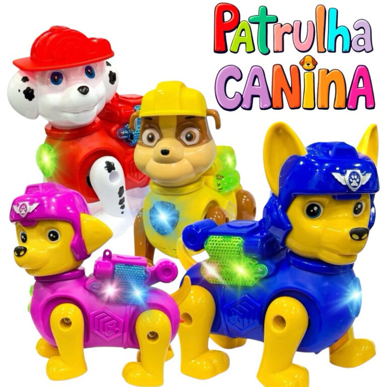 Brinquedo Robô Patrulha Canina com Som e Moviment