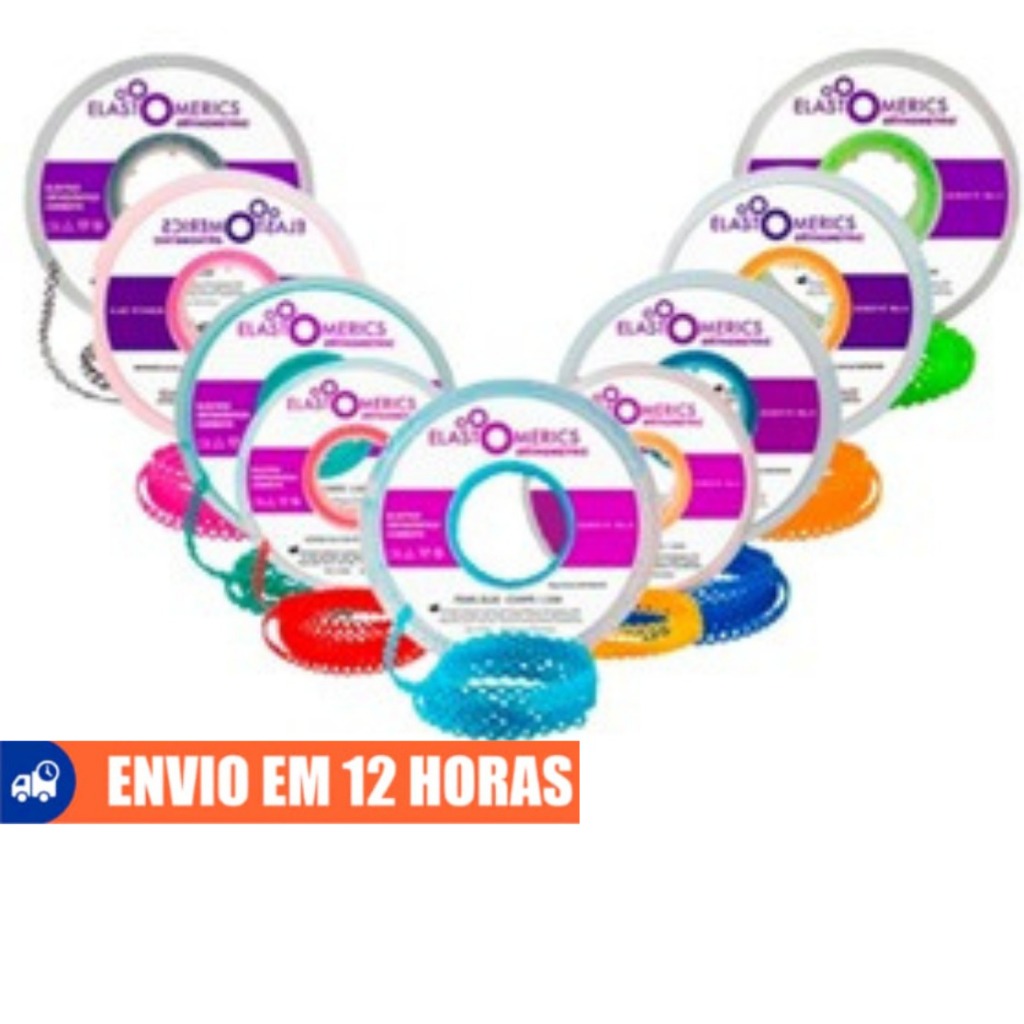 Borrachinhas para  Aparelho Ortodôntico, Trançada Elástico Corrente  1,5m Cores – Promoção