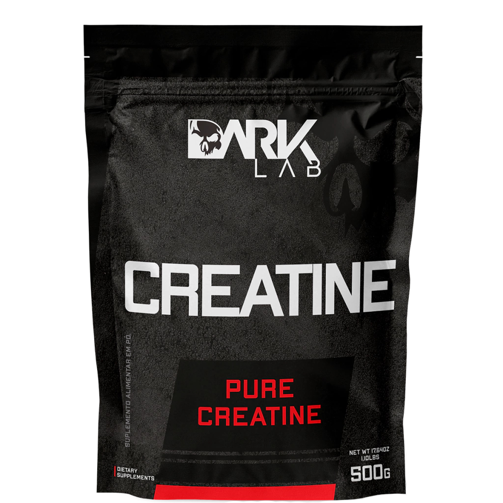 Creatina Monohidratada Pura Refil 500g Dark Lab – Creatina 100% Pura