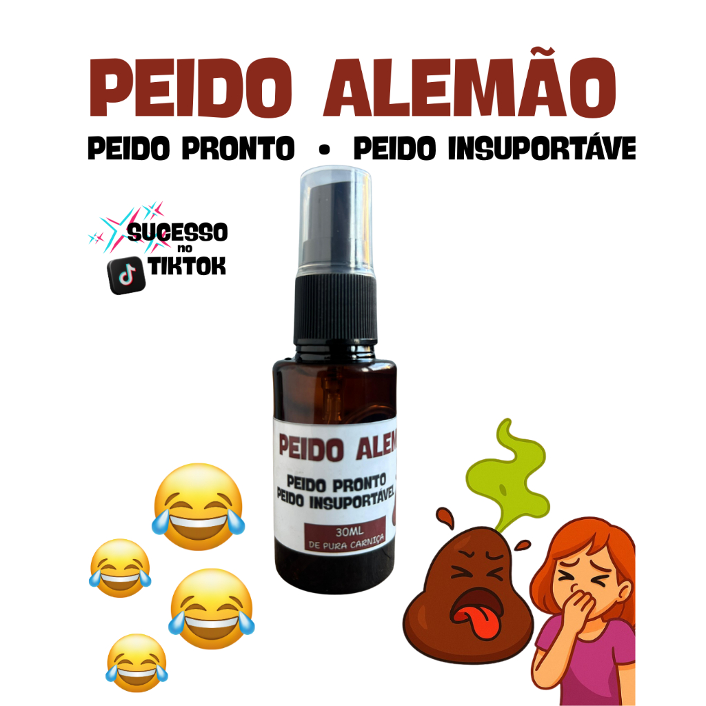 Spray de Peido Pronto Peido Liquido 30ml Trolagem Engraçada, Zoação e Pegadinhas