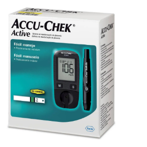 Kit Aparelho de Glicemia Accu Chek Active + 50 Tir