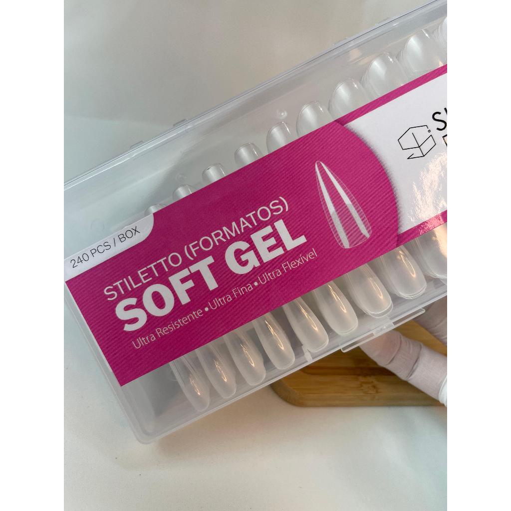 Caixa de unha postiça soft gel Dans Suellen Dantas  com 240 unidades modelos