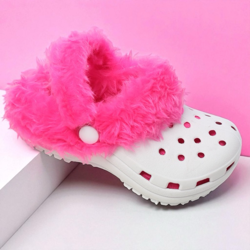 Pantufa infantil babuche pelinho bota menina antiderrapante juju shoes