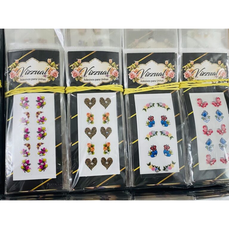 100 Adesivos de Unha 3D Promoção Atacado e Varej