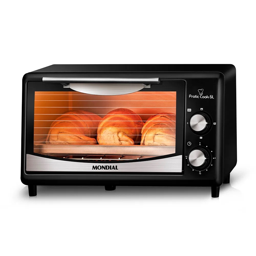 Forno Elétrico Pratic Cook 6L 127V Preto / Inox FR-09 Mondial
