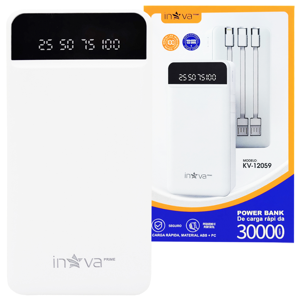 Carregador Portatil 30000mAh Power Bank Original Inova