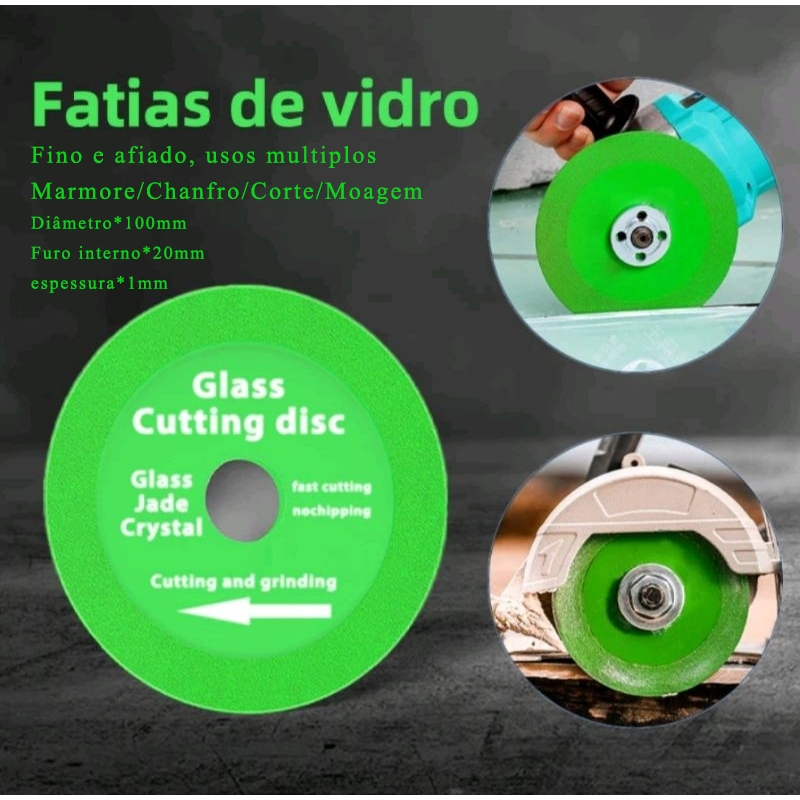 1/3pcs Disco De Corte Para Vidro Porcelana Piso Cerâmica Jade e Cristal 100mm x 20mm