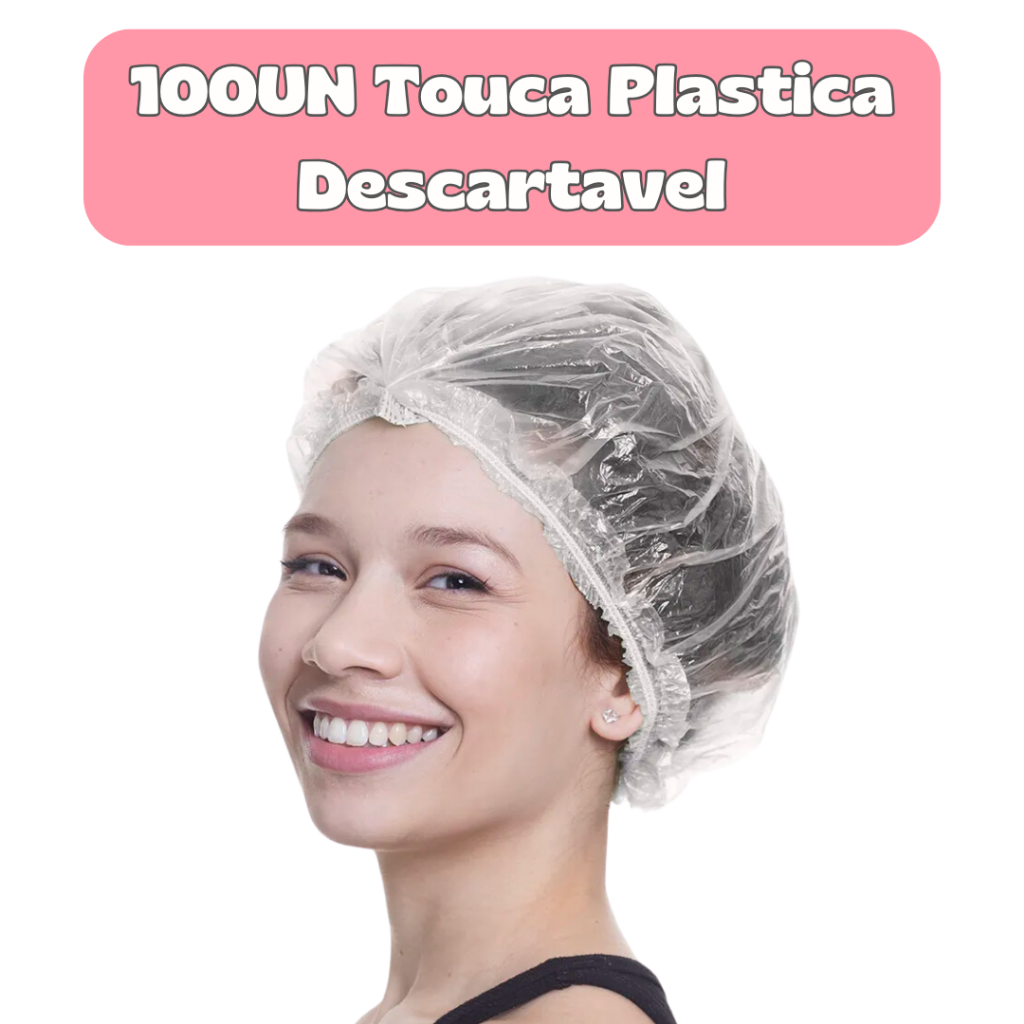 Touca PLASTICA Descartável Amaciamento / Banho Salão de Beleza Spa Estética Clinica