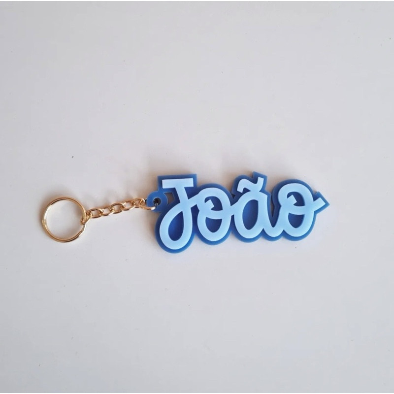 Chaveiro para Mochila Escolar em Acrílico Nome Individual – kit 3