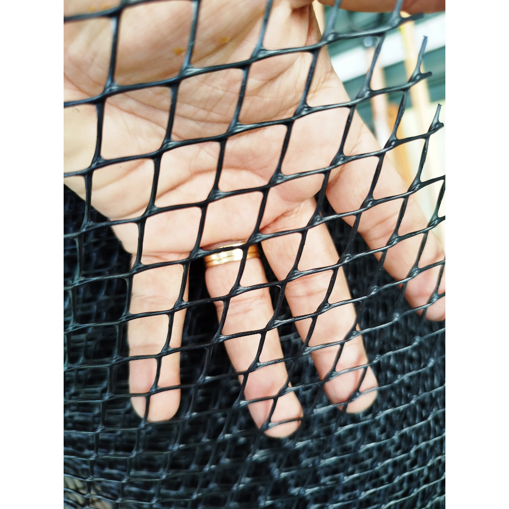Tela PVC Plastica Preta Largura 1M ou 1,5M para Proteção Jardim, Portão, Telhado, Gatos, Invasores e