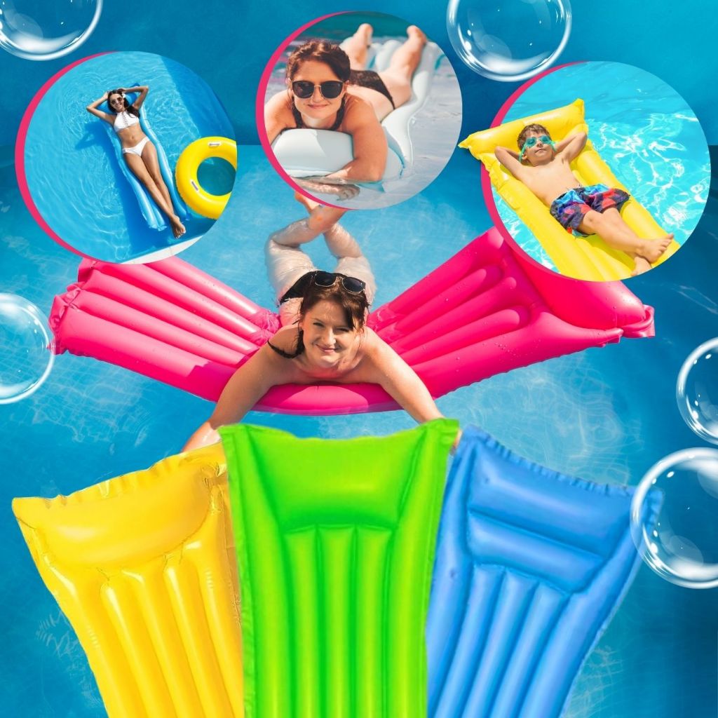 Boia Colchão Inflável Premium Adulto Piscina Bronzeado Tamanho Grande Fácil de Inflar Resistente – E