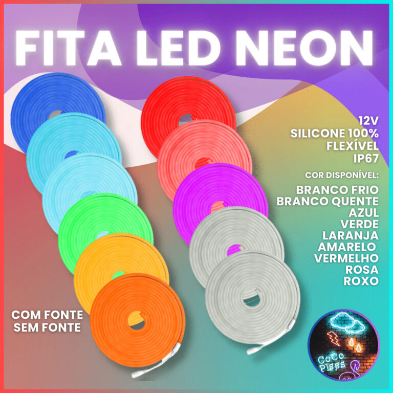 Fita de Led Mangueira Neon 5 Metros Alto Brilho Fl