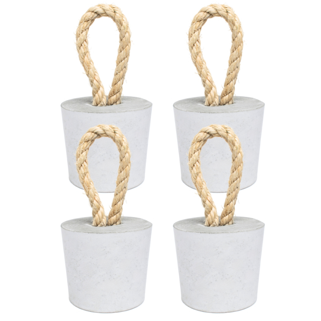 Kit 4 Pesos de Porta Decorativo1,3Kg Concreto com Base Anti Risco