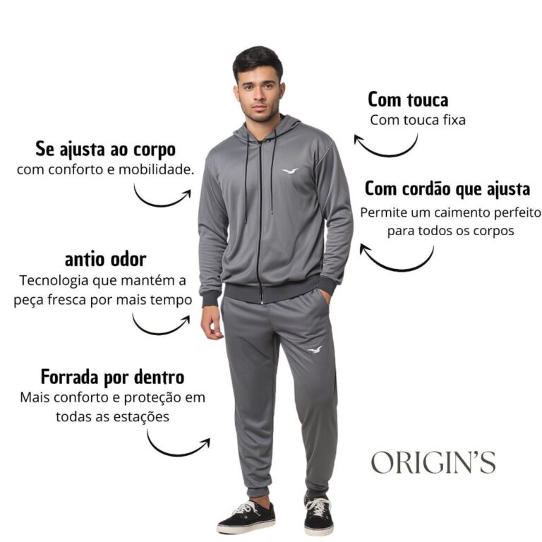 Conjunto Agasalho chimpa Estampa Origins