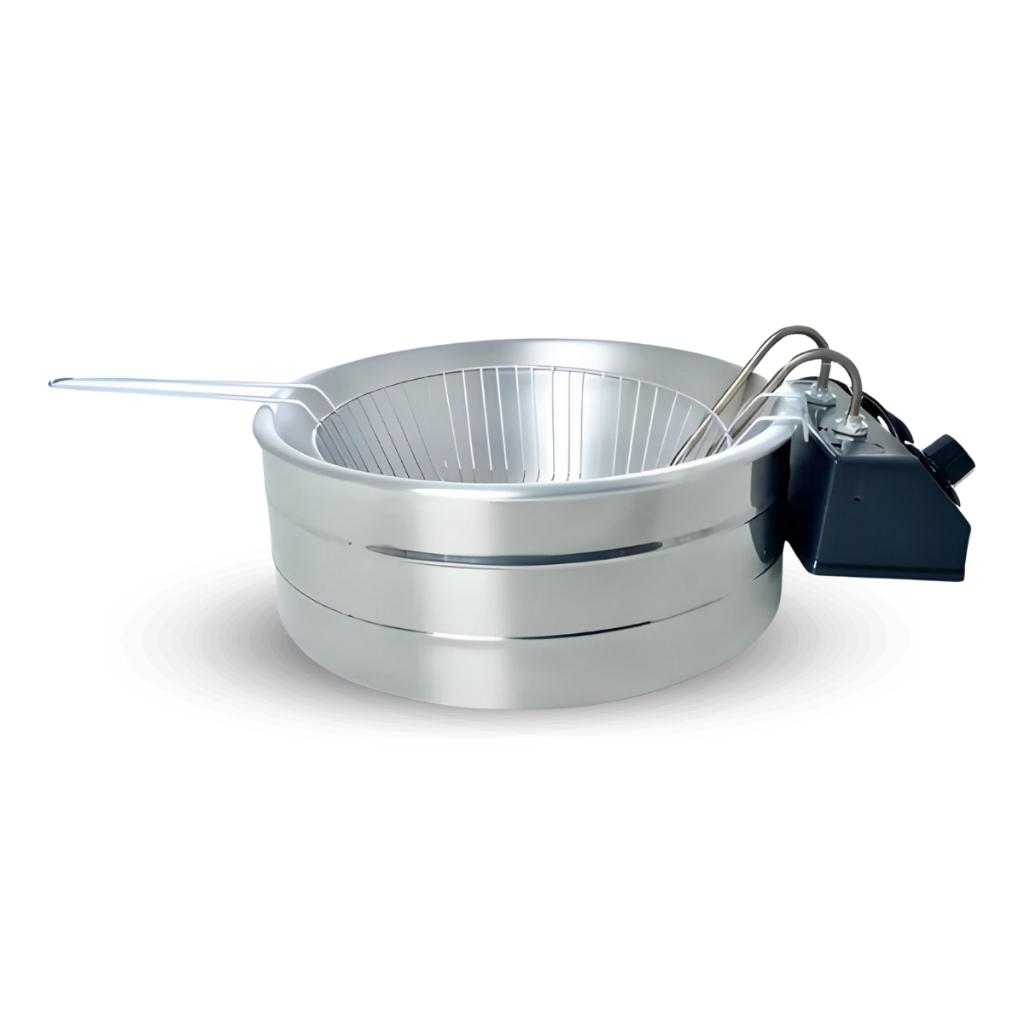 Fritadeira Elétrica em inox tacho 3,5 a 5 litros inox C/ Termostato VALENTEX