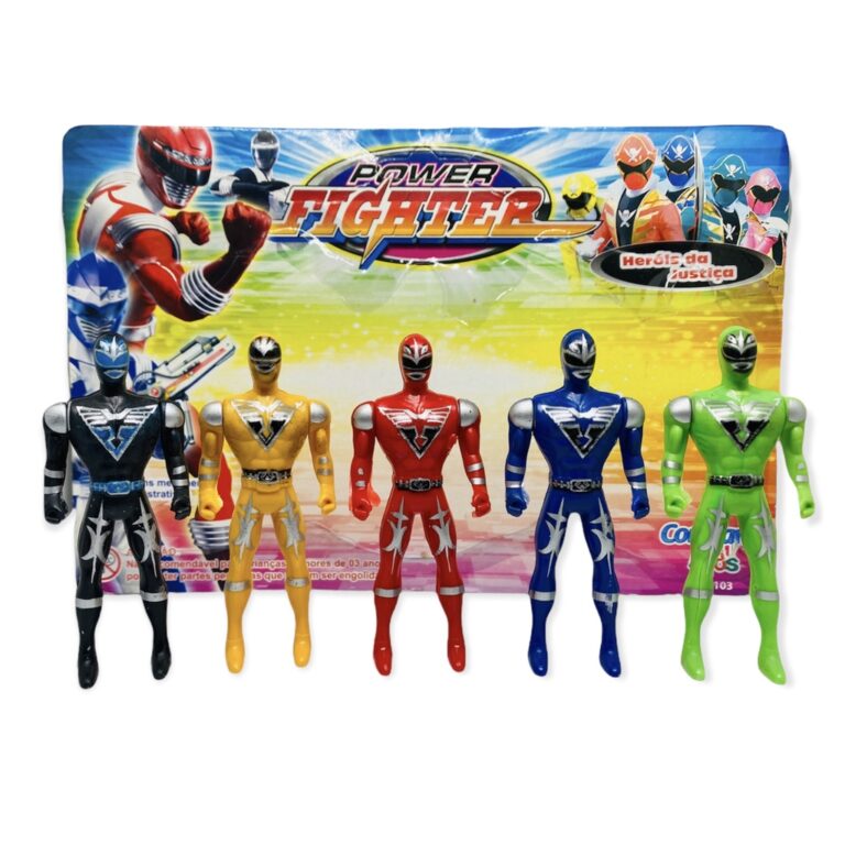 Kit 5 bonecos power rangers