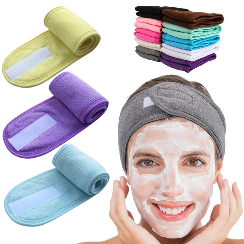 Kit 1/5 Faixas para Cabelo Atoalhada para Maquiagem ou Skin Care