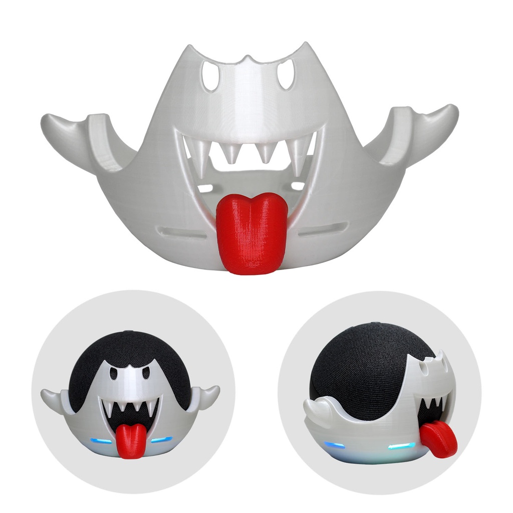 Suporte De Mesa Alexa Echo Dot 5 – Fantasminha Boo Mario/Decoração/setup/Gamer