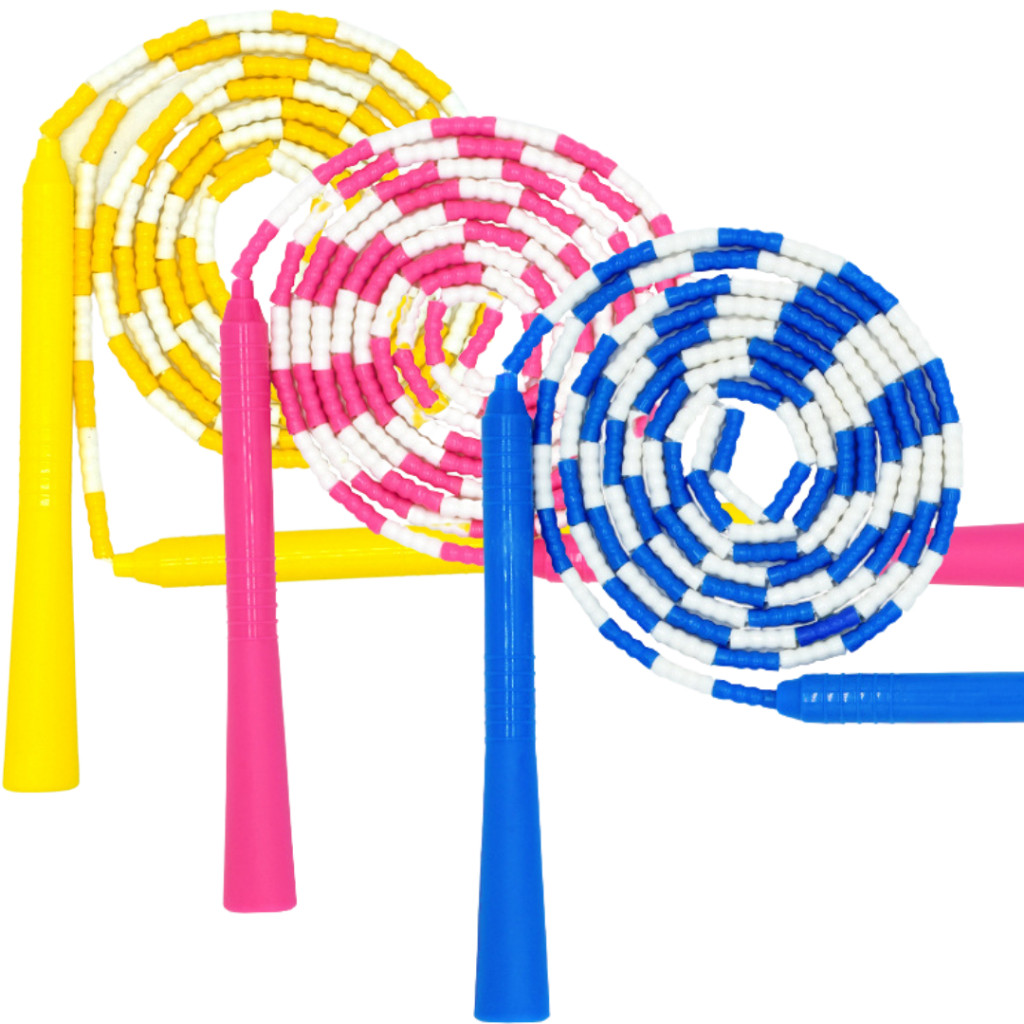 Corda de Pular Segmentada P/ Freestyle Crossfit Profissional Ajustável Com Miçangas