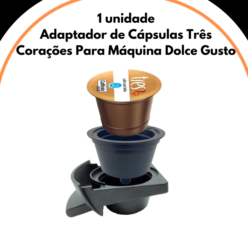 1 unidade Adaptador de Cápsulas Três Corações Para Máquina Dolce Gusto