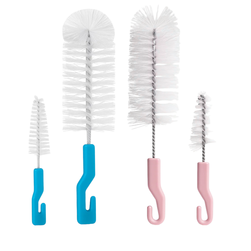 Kit Escova Mamadeira e Bico Limpeza Profunda Cerdas Resistentes Multiuso