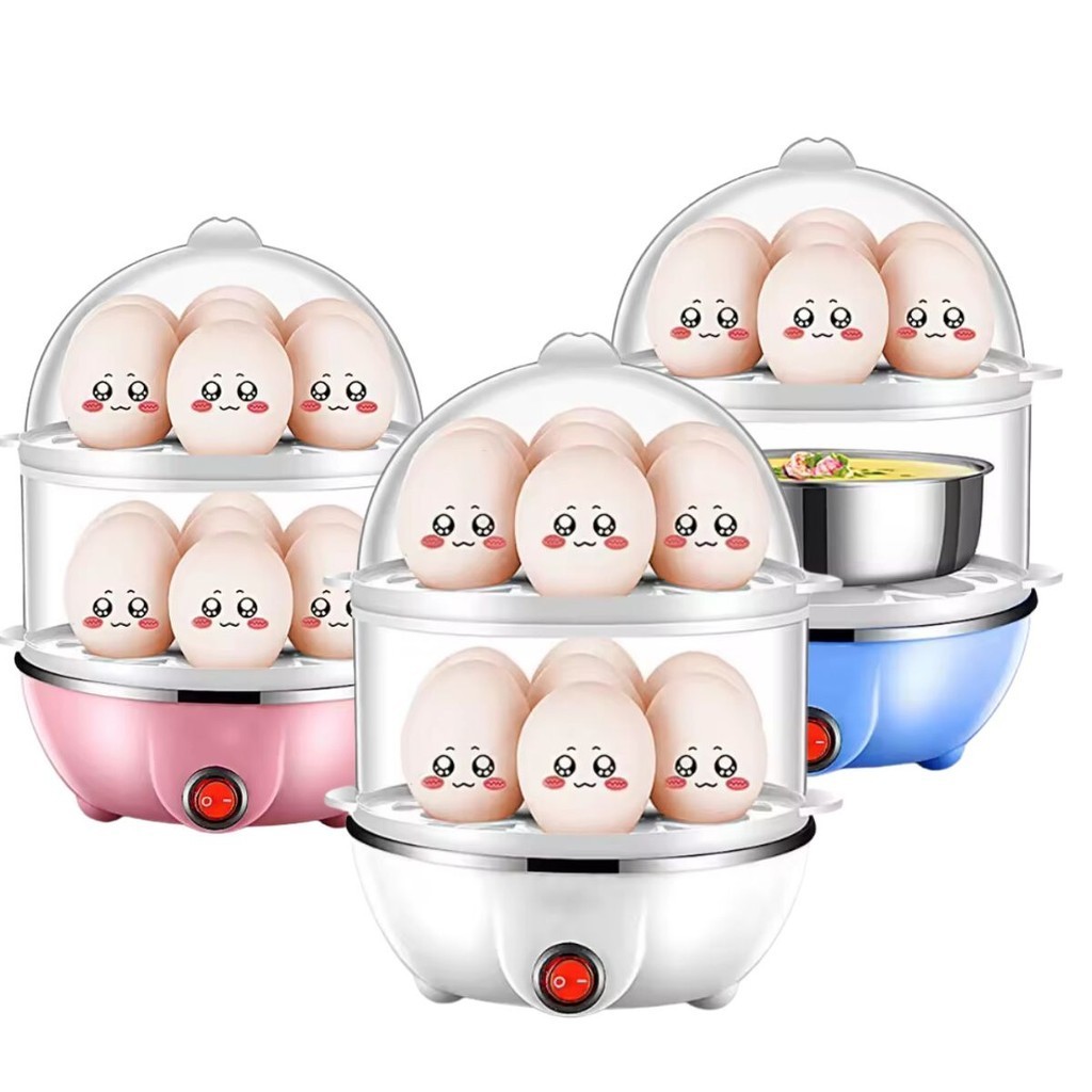Cozedor Elétrico Multifuncional 3 em 1 – Cozinhe Ovos, Legumes e Mais de Forma Rápida e Segura 110V