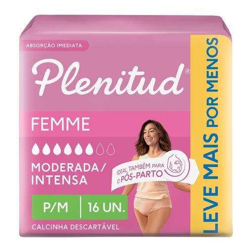 Roupa Íntima Plenitud Femme P/M 16 Un