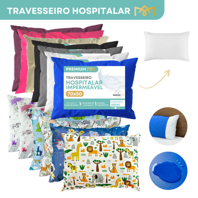 Travesseiro Impermeável Toque pluma de Ganso Anti