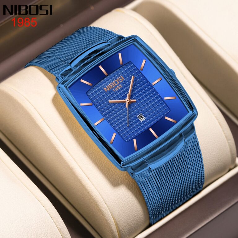 Relógio NIBOSI Mens watch original De Luxo Quadra