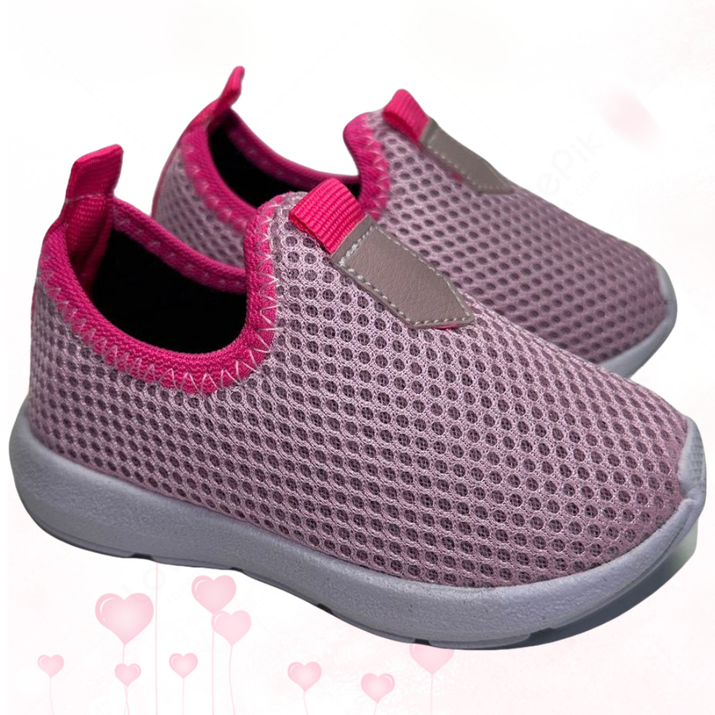 Tênis Infantil Feminino Calce Fácil Macio, Leve e Confortável