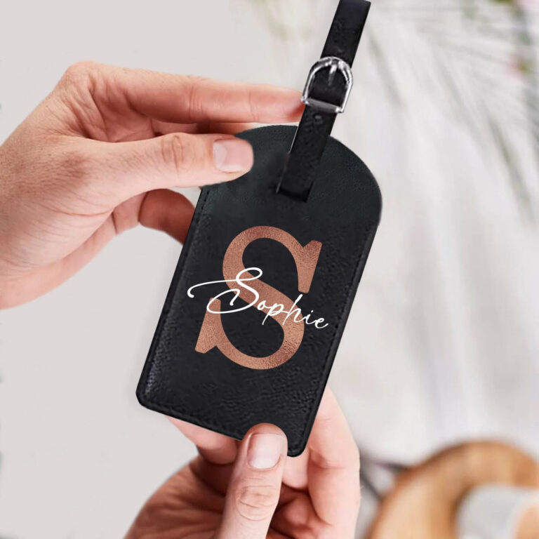 Inicial Personalizado Com Nome Monograma Etiqueta 