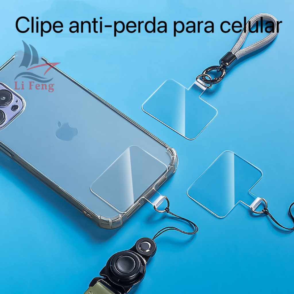 Kit Com 10 Unidades Suporte Para Cordao Telefone Celular Almofada De TPU Transparente